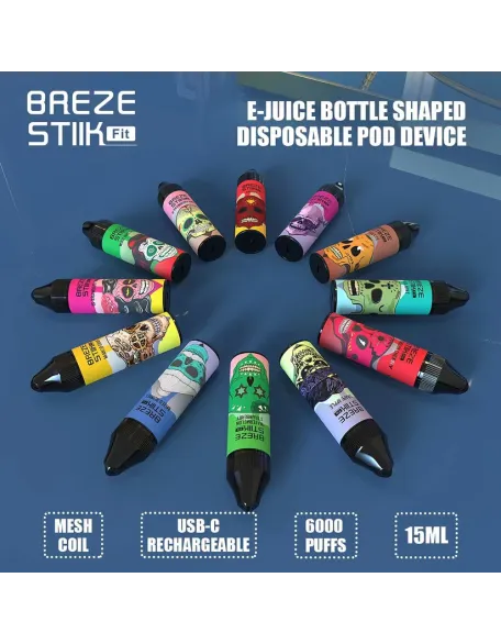 Original Breze Stiik Fit 6000 Puffs 15ml Vape Kit (Free Shipping)