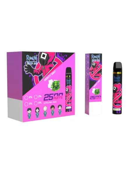 Original RandM Squid Bar 2500 Puffs Vape Kit Device (Free Shipping)