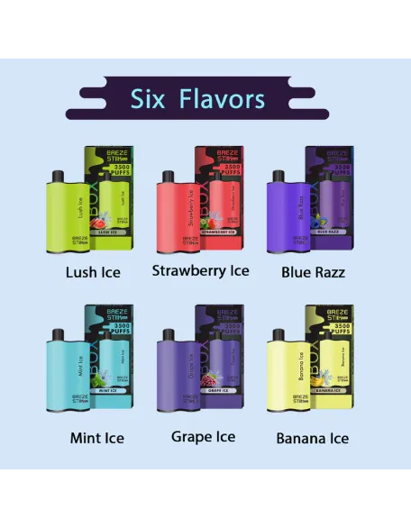 Breze Stiik Box 3500 Puffs 8ml 950mAh Vape Kit (Free Shipping)