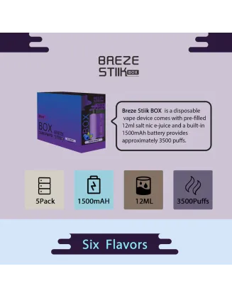 Breze Stiik Box 3500 Puffs 8ml 950mAh Vape Kit (Free Shipping)