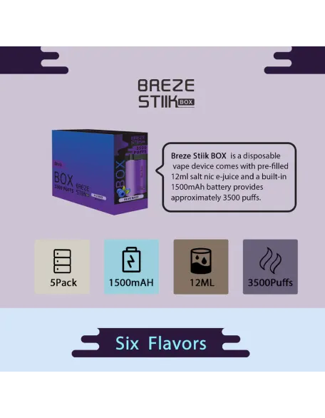 Breze Stiik Box 3500 Puffs 8ml 950mAh Vape Kit (Free Shipping)