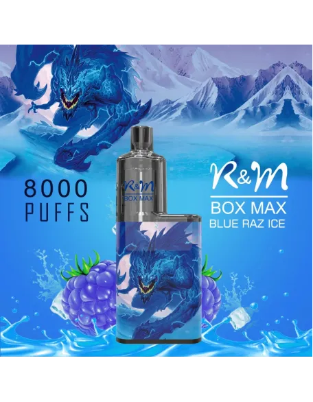 Original R&M BOX MAX 8000 Puffs Mesh Coil Vape Rechargeable Device (Free Shipping)