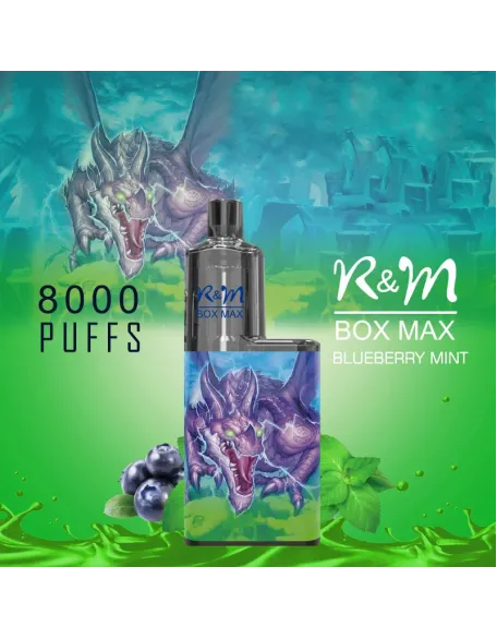 Original R&M BOX MAX 8000 Puffs Mesh Coil Vape Rechargeable Device (Free Shipping)