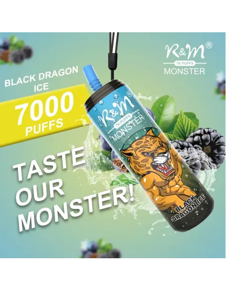 Original R&M MONSTER 7000 Puffs 15ml Rechargeable Vape Kit Coke Can Device (Free Shipping)