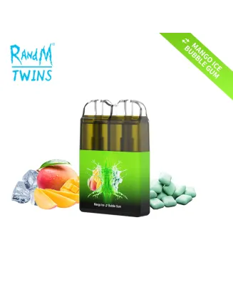 Original RandM Twins 6000 Puffs Dual Flavor RGB Glowing Vape Pod Kit Device