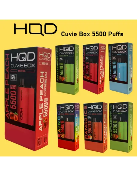 HQD CUVIE BOX 5500 Puffs Vape Pen Pod Device (Free Shipping)