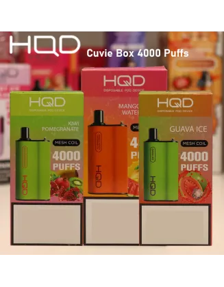 Original HQD BOX 4000 Puffs Vape Pen Kit Device (Free Shipping)