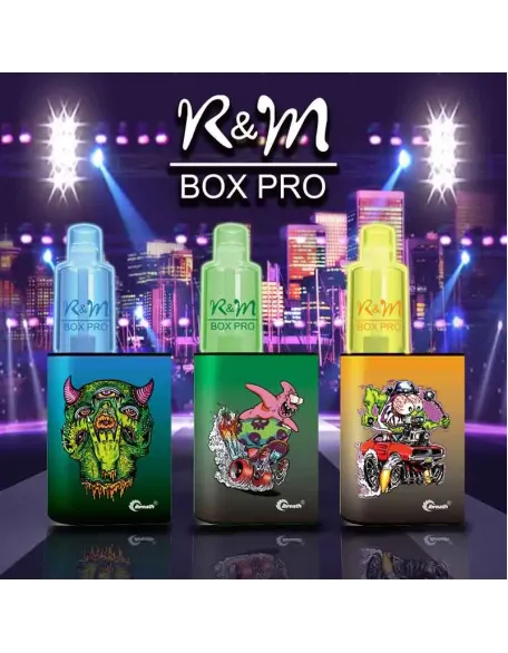 Original R&M BOX PRO 6000 Puffs Vape Rechargeable 10ml Refill Device (Free Shipping)