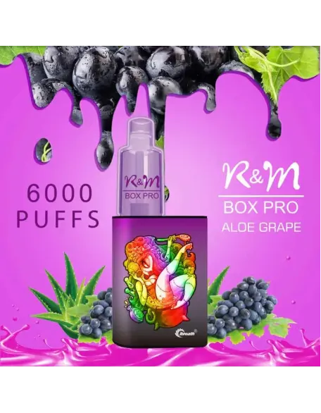 Original R&M BOX PRO 6000 Puffs Vape Rechargeable 10ml Refill Device (Free Shipping)