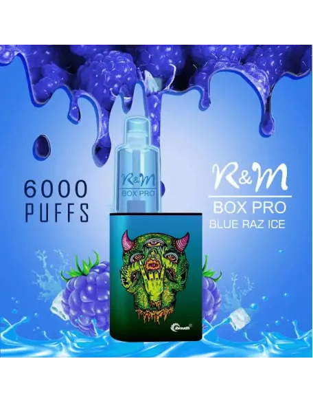 Original R&M BOX PRO 6000 Puffs Vape Rechargeable 10ml Refill Device (Free Shipping)