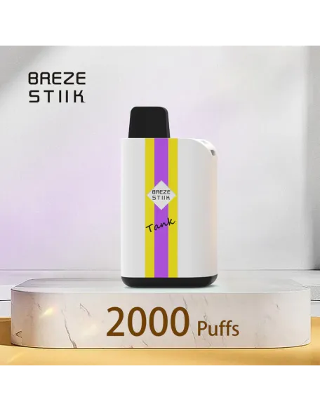 Original Breze Stiik Tank 2000 Puffs 6500mAh Replaceable Cartridge Vape Kit Device (Free Shipping)