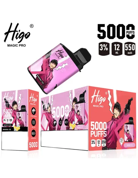 Higo MAGIC Pro 5000 Puffs Rechargeable Vape Device 550mah (Free Shipping)