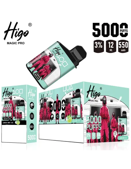 Higo MAGIC Pro 5000 Puffs Rechargeable Vape Device 550mah (Free Shipping)