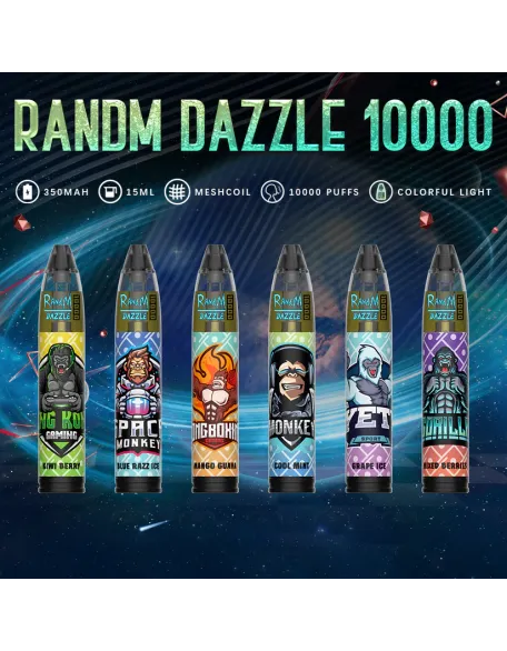 Original Randm Dazzle 10000 Puffs Rechargeable Refillable Vape Device (Free Shipping)