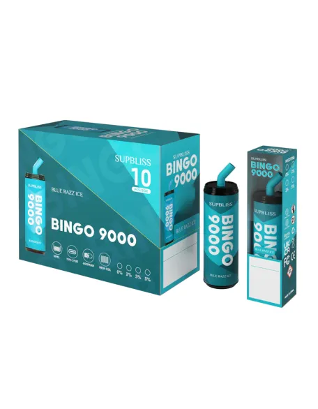 Original SUPBLISS Bingo 9000 Puffs Rechargeable RandM Coke Can Vape Device (Free Shipping)