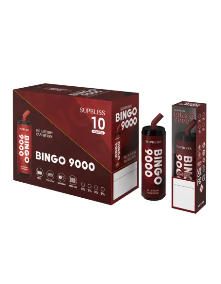 Original SUPBLISS Bingo 9000 Puffs Rechargeable RandM Coke Can Vape Device (Free Shipping)