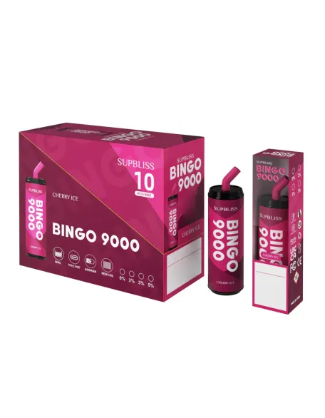 Original SUPBLISS Bingo 9000 Puffs Rechargeable RandM Coke Can Vape Device (Free Shipping)