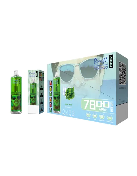 Original RandM Tornado 7800 Puffs Large Capacity 15ml Vape Kit (Free Shipping)