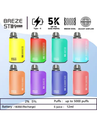 Original Breze Stink Box Pro 5000 puffs 950mAh 12ml Large Capacity Vape Kit Device (Free Shipping)