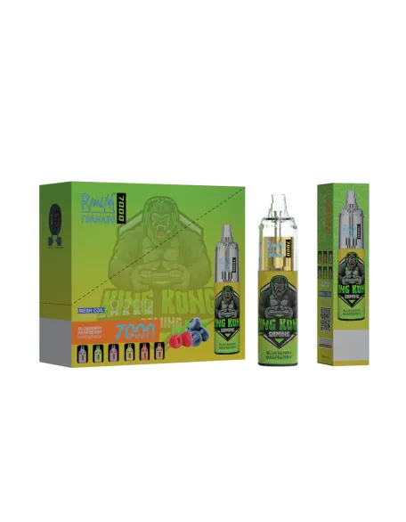 Original RandM Tornado 7000 Puffs Glowing 14ml 1000mAh Vape Kit Device (Free Shipping)